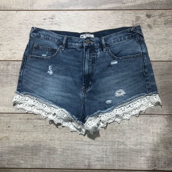 Free People Pants - Distressed Denim